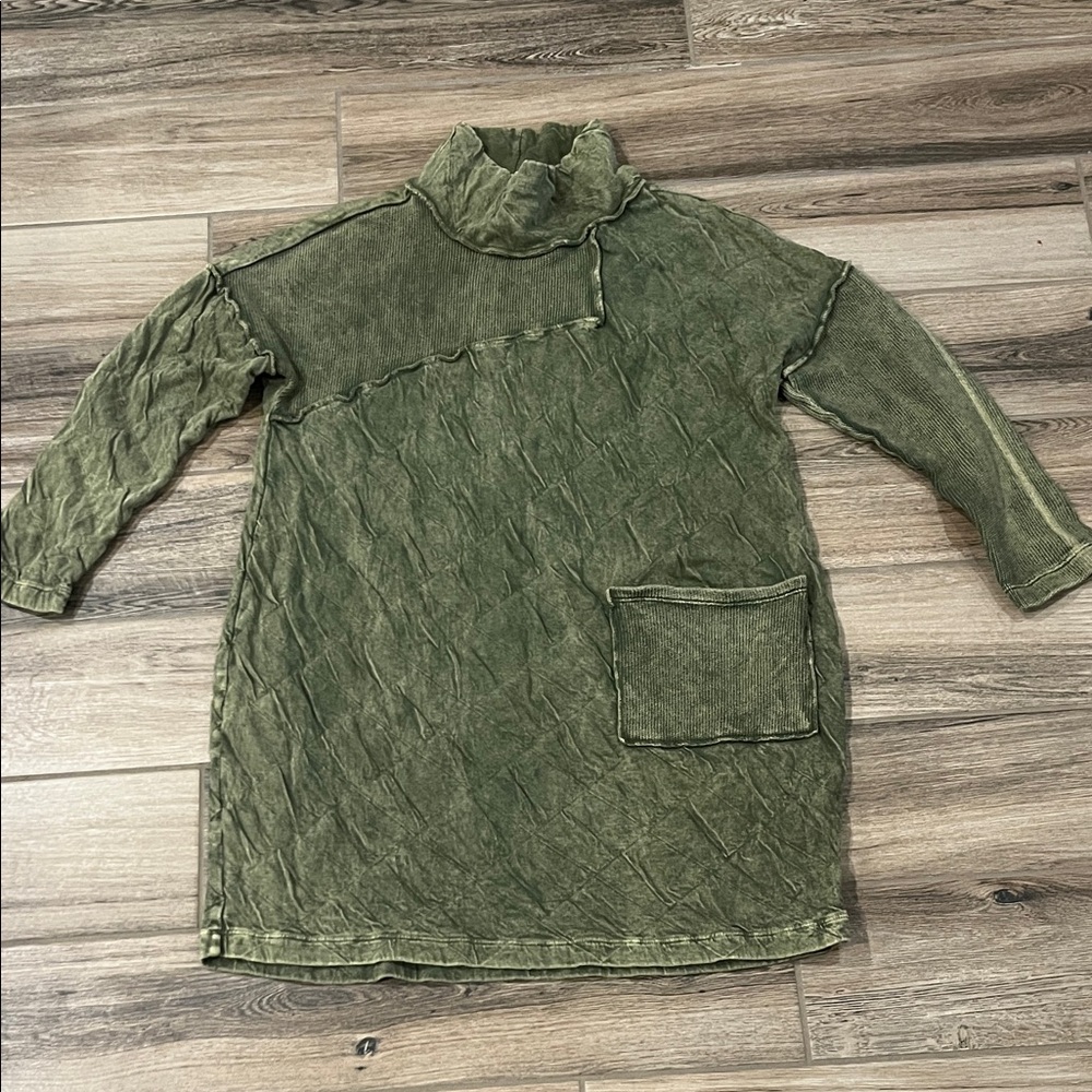 Beau Jours Olive Green Long Sleeve Dress